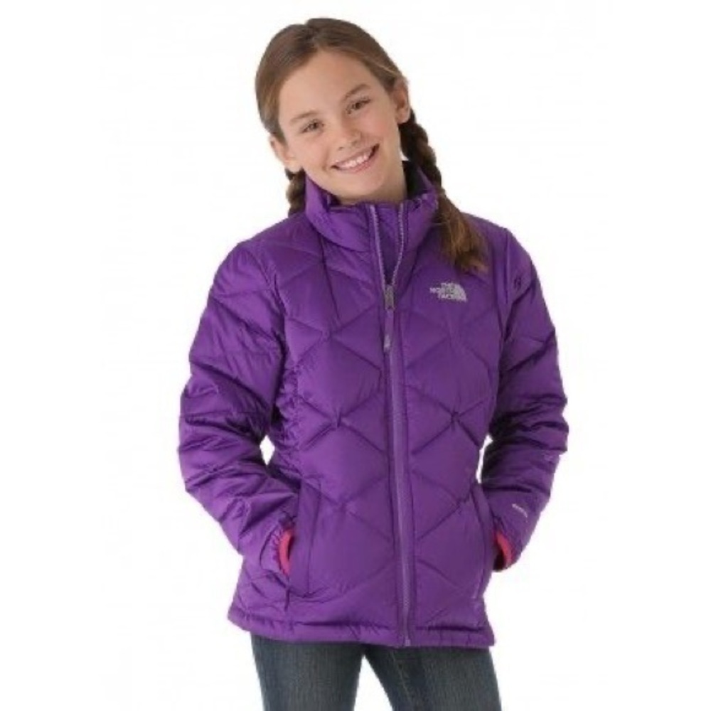 North Face Girls Purple Aconcagua 550 Down Jacket XL